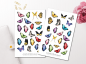 Mobile Preview: Butterflies Sticker Set